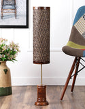 Oak Brown Floor Lamp
